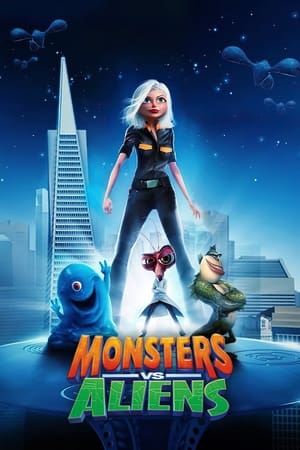 Monsters vs. Aliens (2009) Dual Audio Hindi 300MB Movie Poster